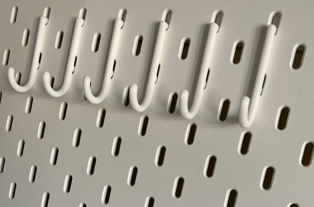 IKEA SKADIS Compatible J Hooks (Pack of 6)