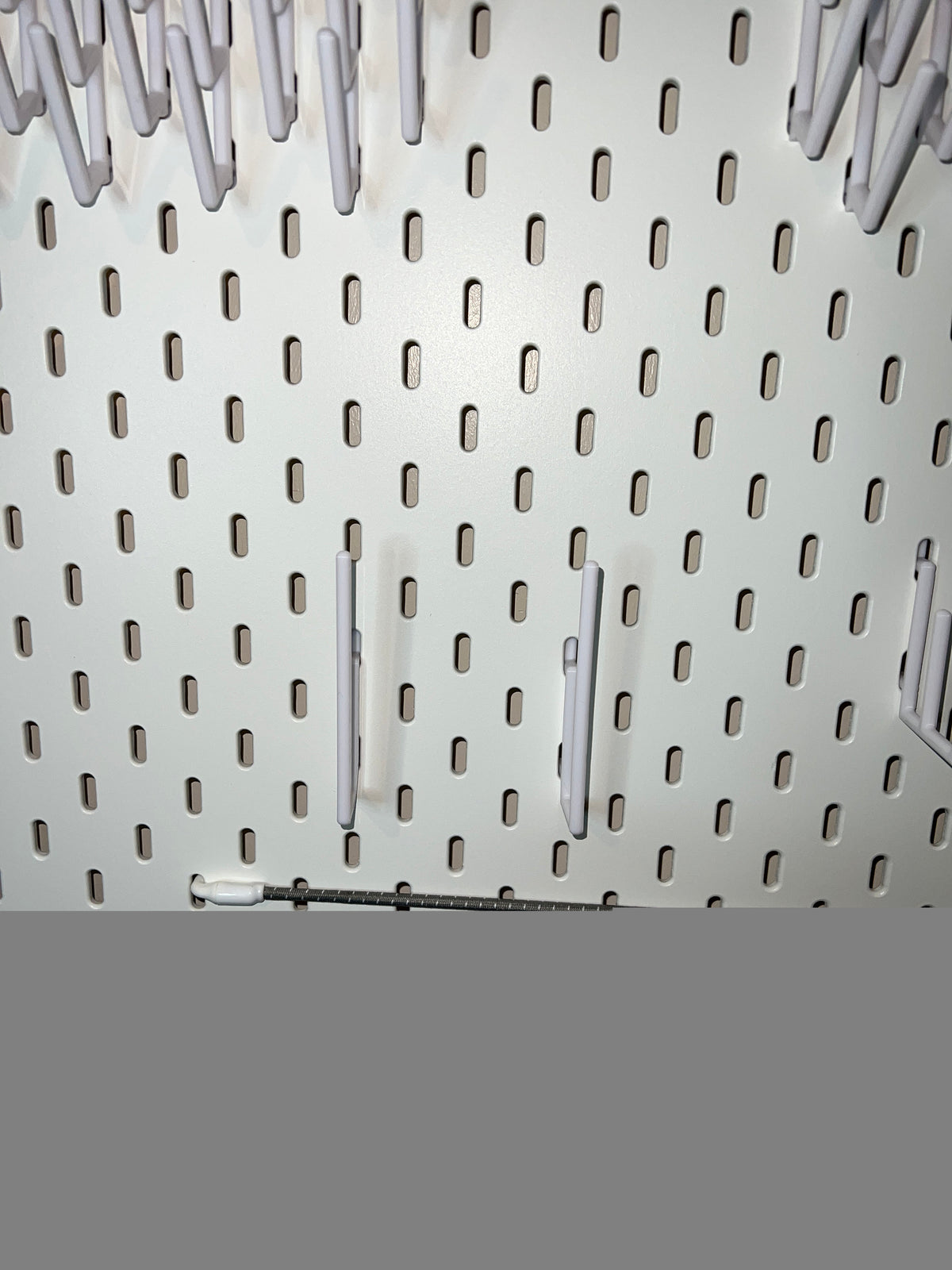 IKEA SKADIS Letter Holder | 3D Printed Pegboard Accessories Organiser (White)