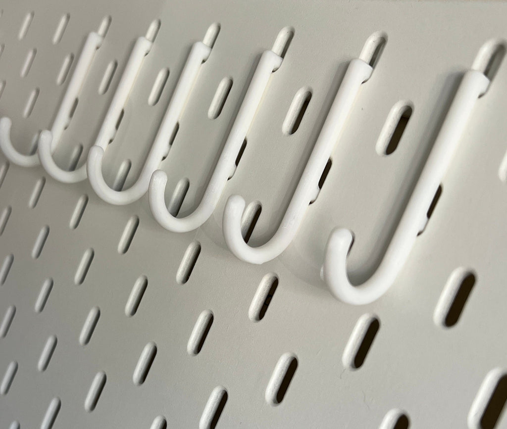IKEA SKADIS Compatible J Hooks (Pack of 6)