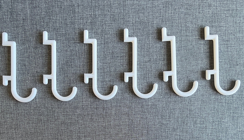 IKEA SKADIS Compatible J Hooks (Pack of 6)