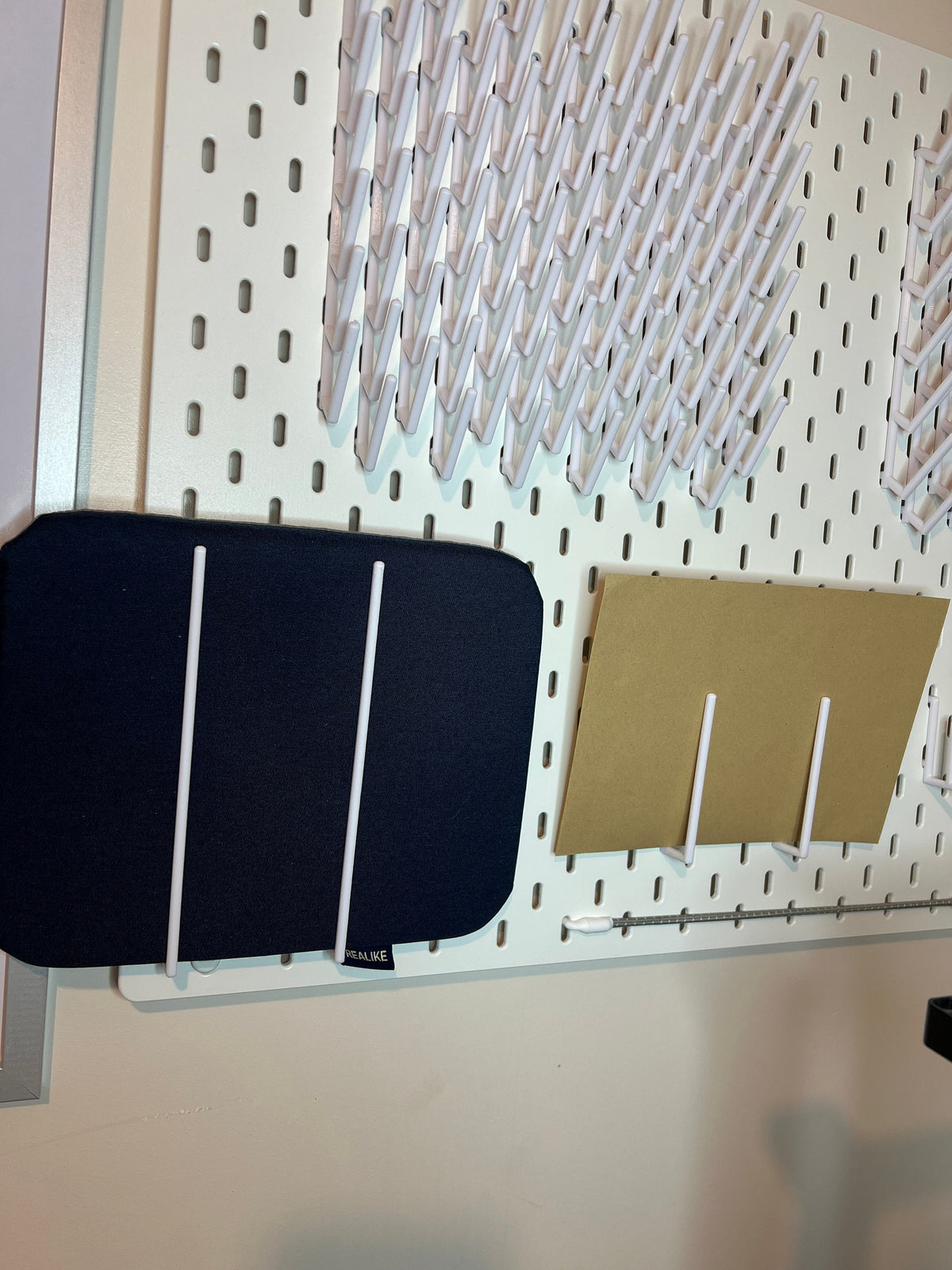 IKEA SKADIS Letter Holder | 3D Printed Pegboard Accessories Organiser (White)
