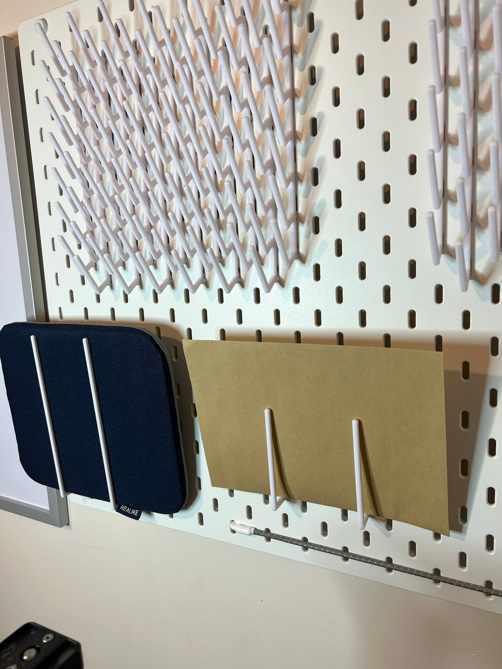 IKEA SKADIS Letter Holder | 3D Printed Pegboard Accessories Organiser (White)
