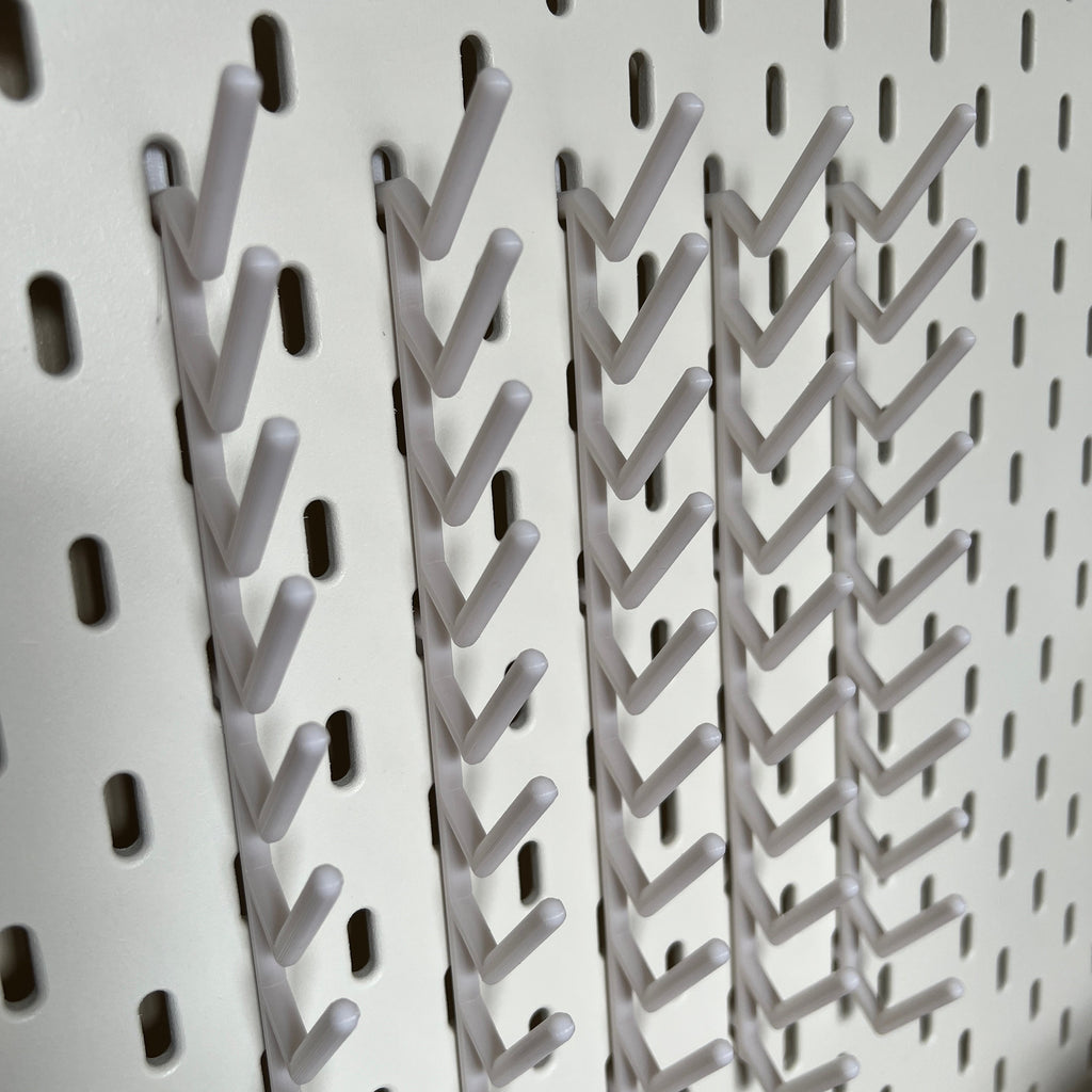 IKEA SKADIS, Compatible, piping nozzle organiser, 10 and 7 prong holders, 3D Printed