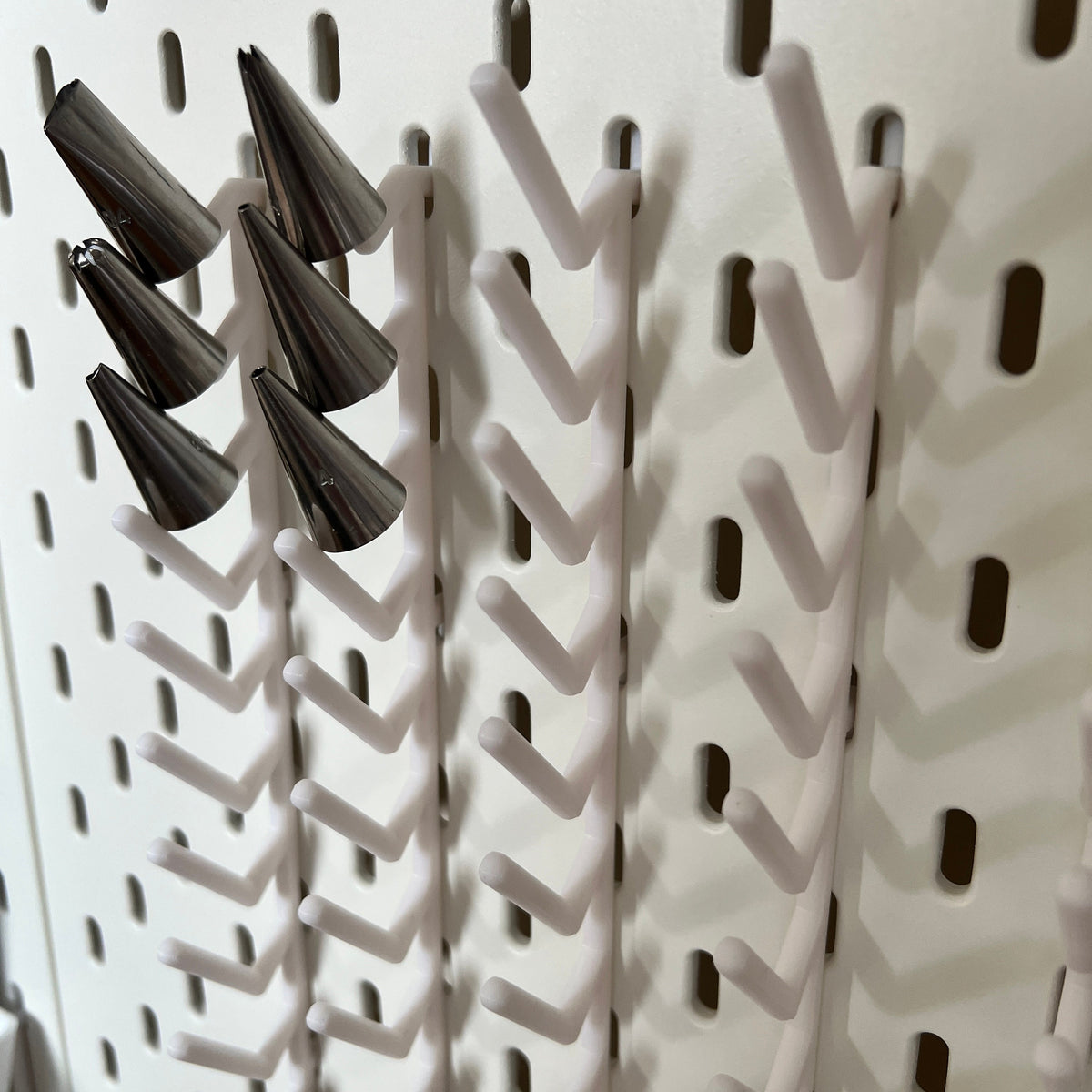 IKEA SKADIS, Compatible, piping nozzle organiser, 10 and 7 prong holders, 3D Printed