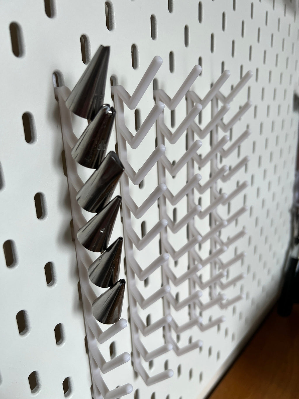 IKEA SKADIS, Compatible, piping nozzle organiser, 10 and 7 prong holders, 3D Printed