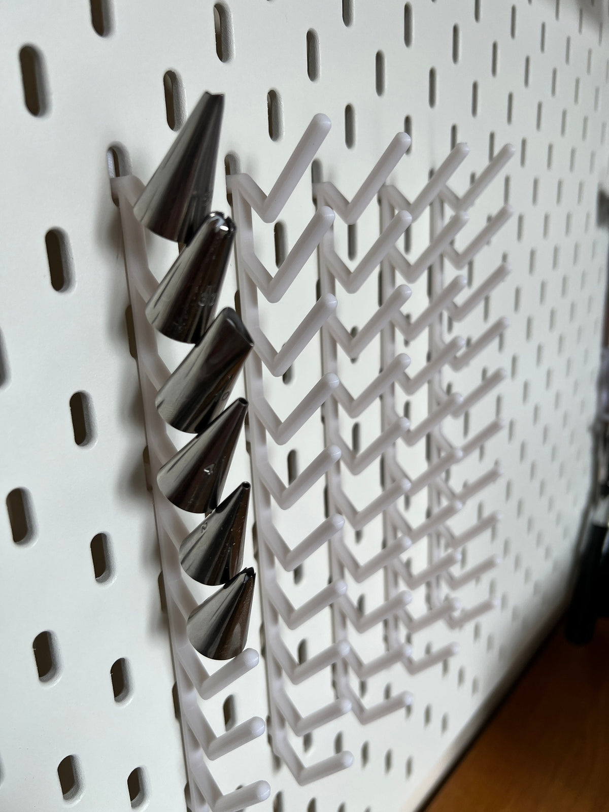 IKEA SKADIS, Compatible, piping nozzle organiser, 10 and 7 prong holders, 3D Printed