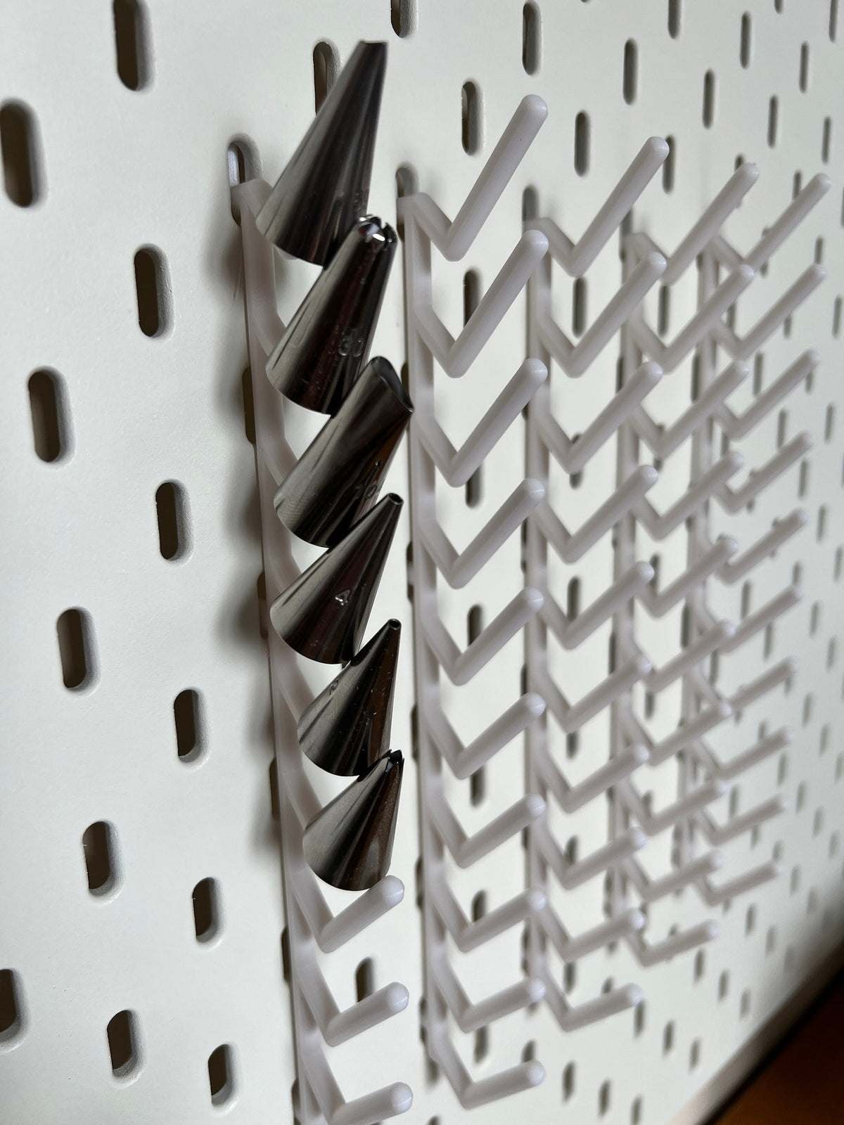 IKEA SKADIS, Compatible, piping nozzle organiser, 10 and 7 prong holders, 3D Printed