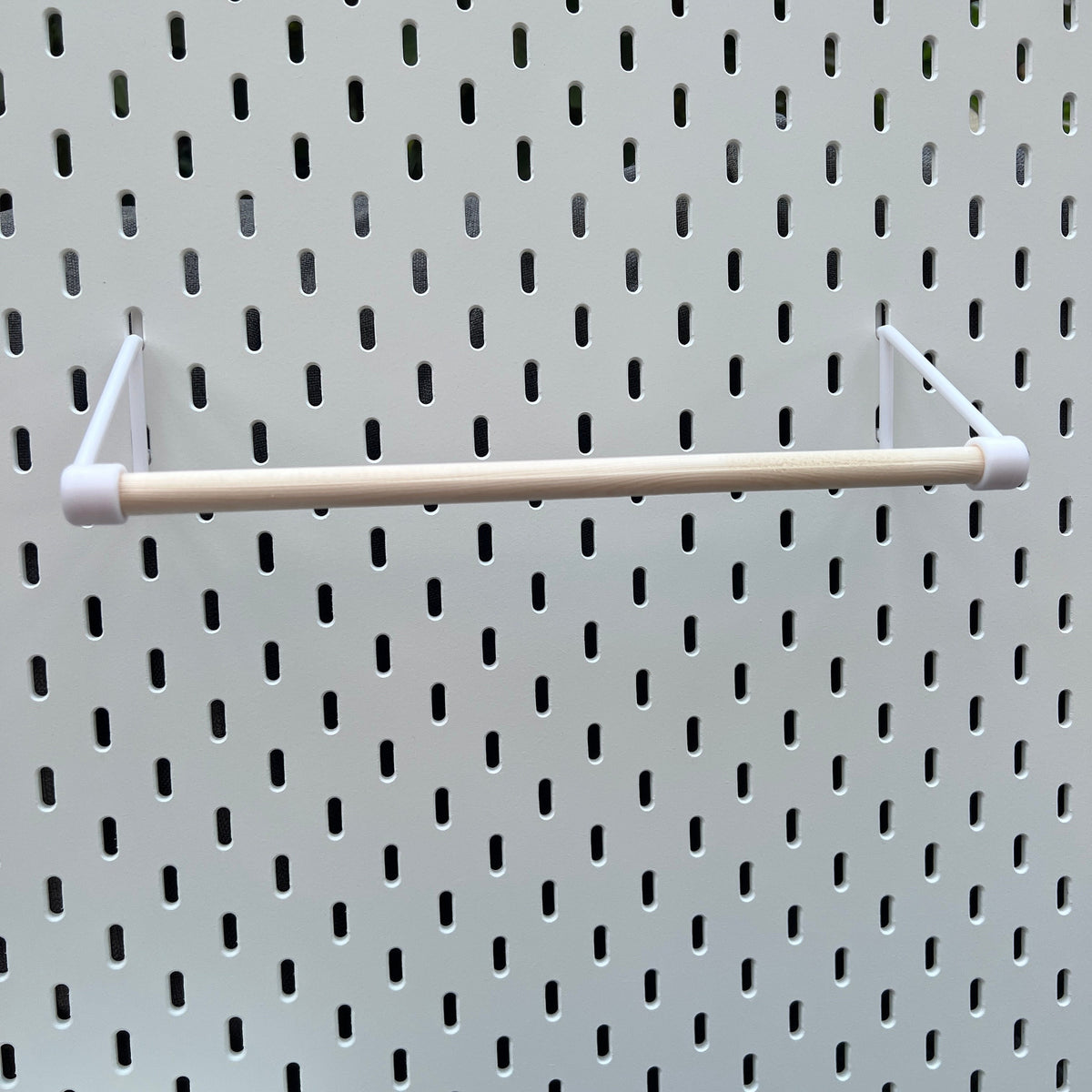 IKEA SKADIS, Compatible kitchen roll holder, with wooden rail.