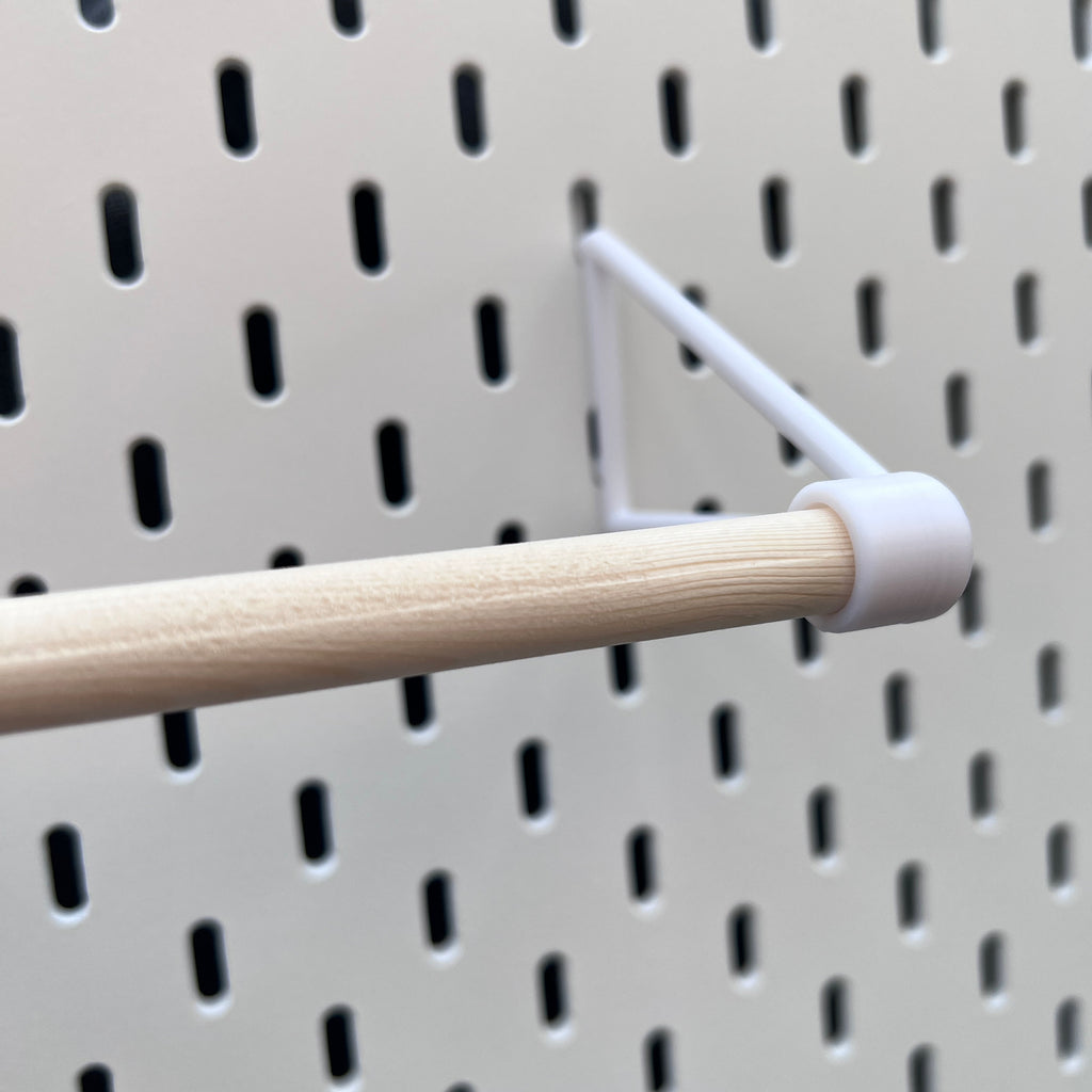 IKEA SKADIS, Compatible kitchen roll holder, with wooden rail.
