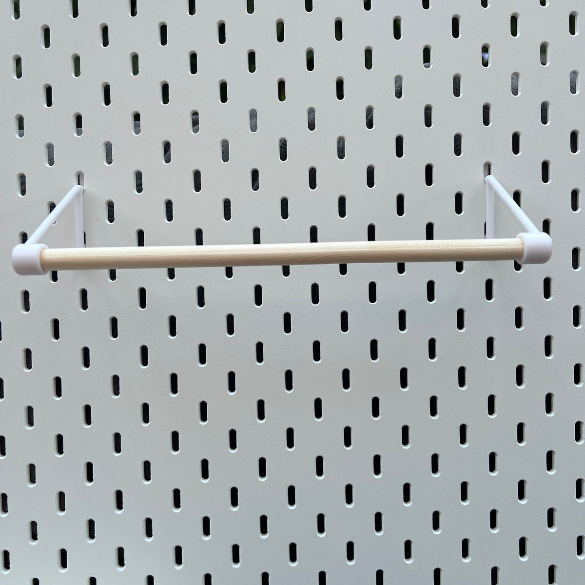 IKEA SKADIS, Compatible kitchen roll holder, with wooden rail.