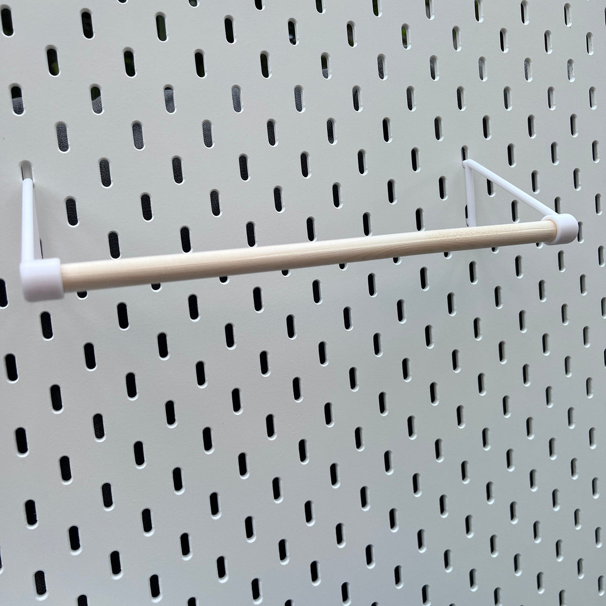IKEA SKADIS, Compatible kitchen roll holder, with wooden rail.