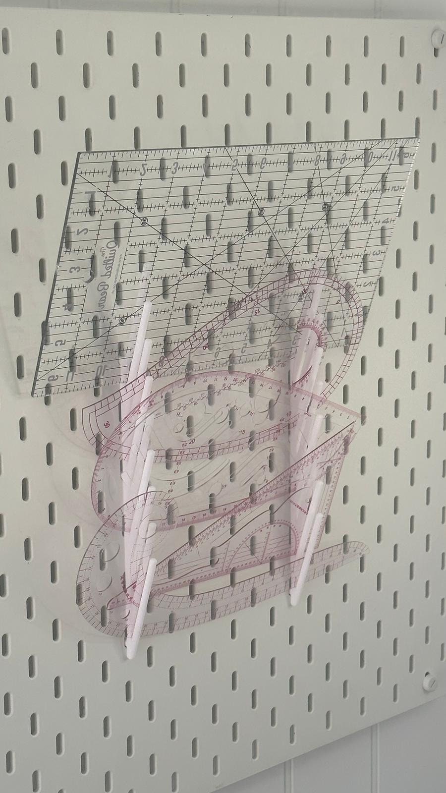 IKEA SKADIS Compatible Ruler Holder: 3D Printed PLA Pegboard Organiser