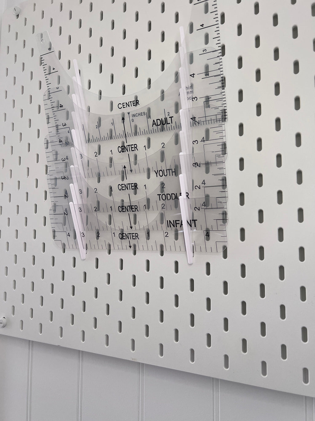 IKEA SKADIS Compatible Ruler Holder: 3D Printed PLA Pegboard Organiser