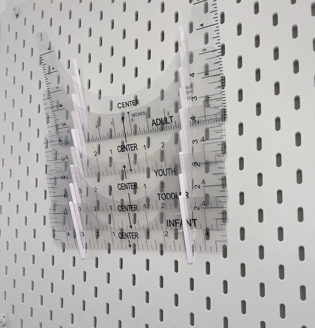 IKEA SKADIS Compatible Ruler Holder: 3D Printed PLA Pegboard Organiser