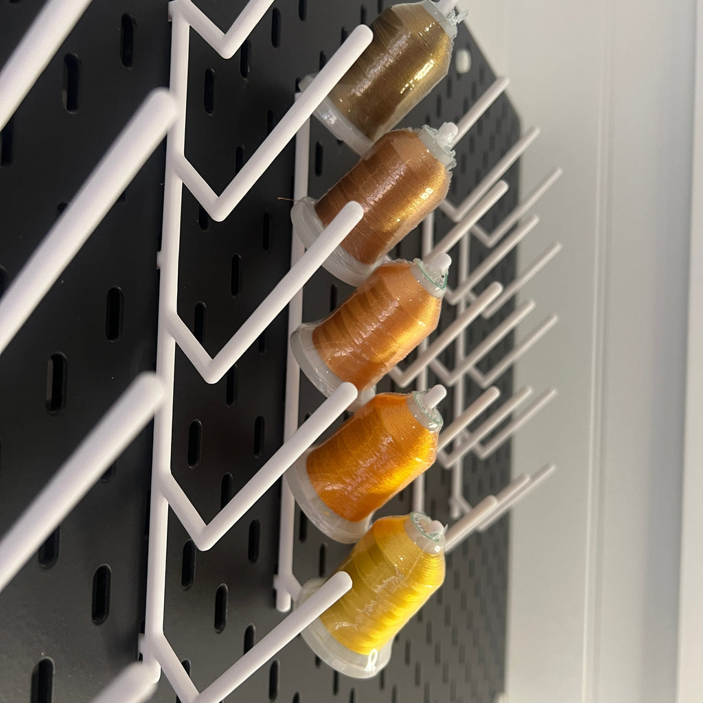 IKEA SKADIS Spool Holder (Pack of 5): 3D Printed Embroidery,brothread spool Organiser