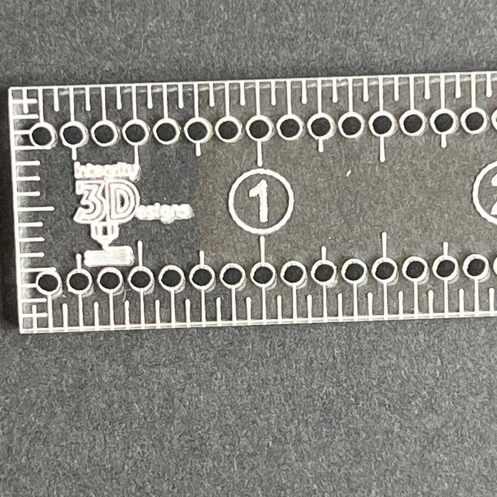6-Inch Fabric Marking Ruler with 1/8” Holes – Sewing, Quilting, Craft Measuring Tool,