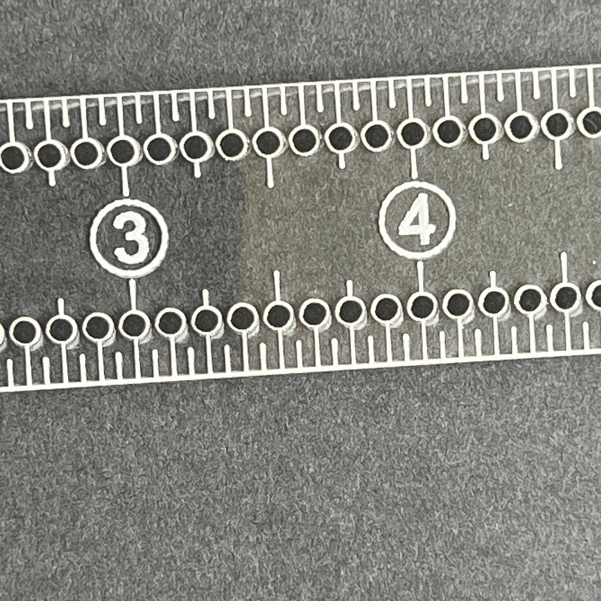 6-Inch Fabric Marking Ruler with 1/8” Holes – Sewing, Quilting, Craft Measuring Tool,