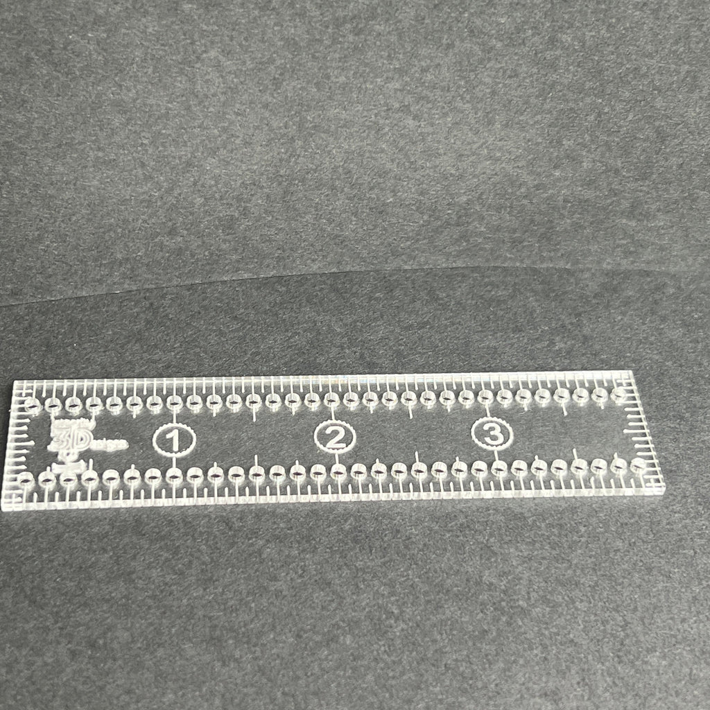 4-Inch Fabric Marking Ruler with 1/8” Holes – Sewing, Quilting, Craft Measuring Tool