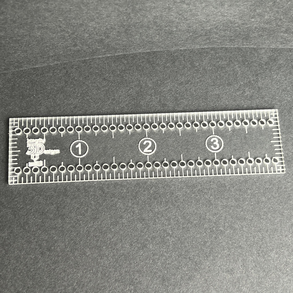 4-Inch Fabric Marking Ruler with 1/8” Holes – Sewing, Quilting, Craft Measuring Tool