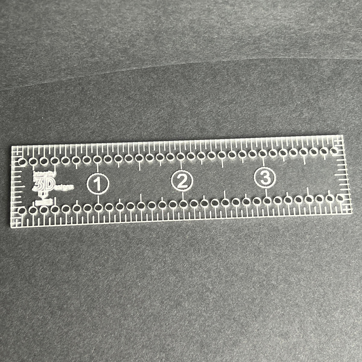 4-Inch Fabric Marking Ruler with 1/8” Holes – Sewing, Quilting, Craft Measuring Tool