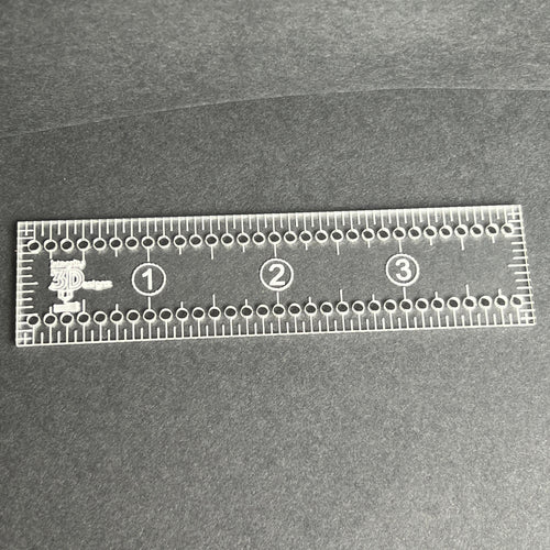 4-Inch Fabric Marking Ruler with 1/8” Holes – Sewing, Quilting, Craft Measuring Tool