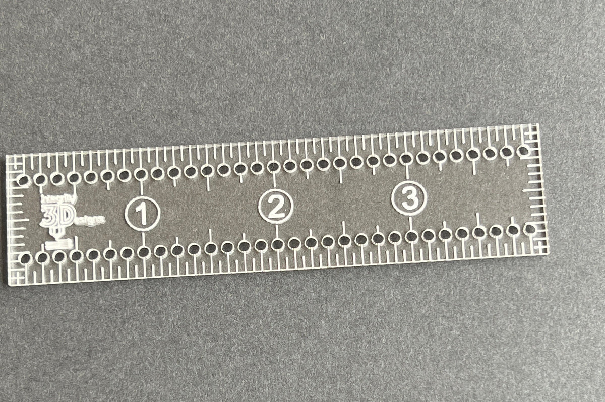 4-Inch Fabric Marking Ruler with 1/8” Holes – Sewing, Quilting, Craft Measuring Tool