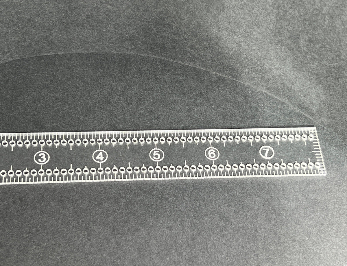 8-Inch Fabric Marking Ruler with 1/8” Holes – Sewing, Quilting, Craft Measuring Tool