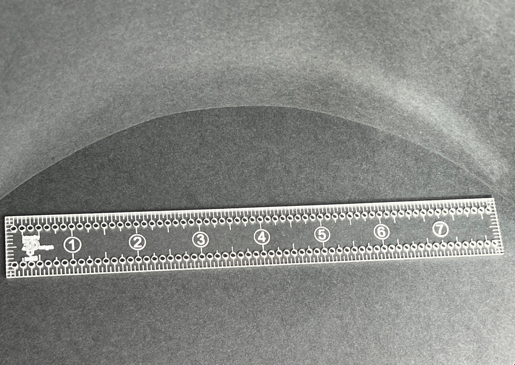 8-Inch Fabric Marking Ruler with 1/8” Holes – Sewing, Quilting, Craft Measuring Tool