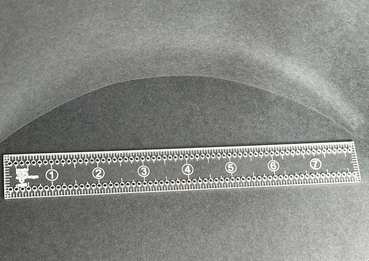 8-Inch Fabric Marking Ruler with 1/8” Holes – Sewing, Quilting, Craft Measuring Tool