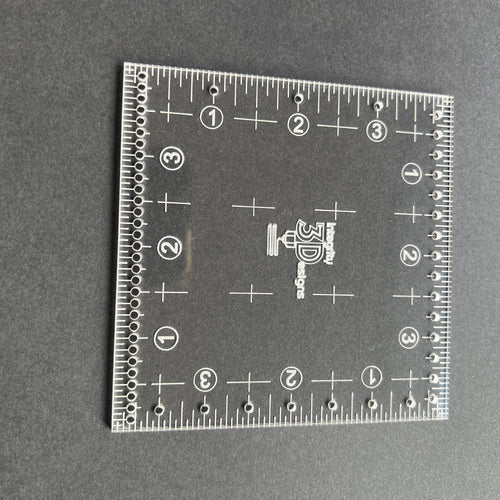 4" square ruler for quilting, sewing, patchwork, bag making, boxing corners.