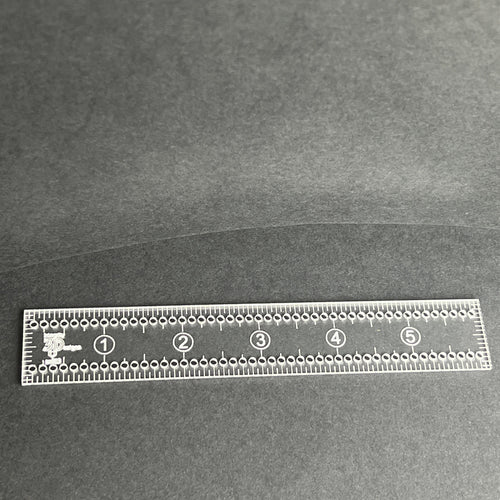 6-Inch Fabric Marking Ruler with 1/8” Holes – Sewing, Quilting, Craft Measuring Tool,