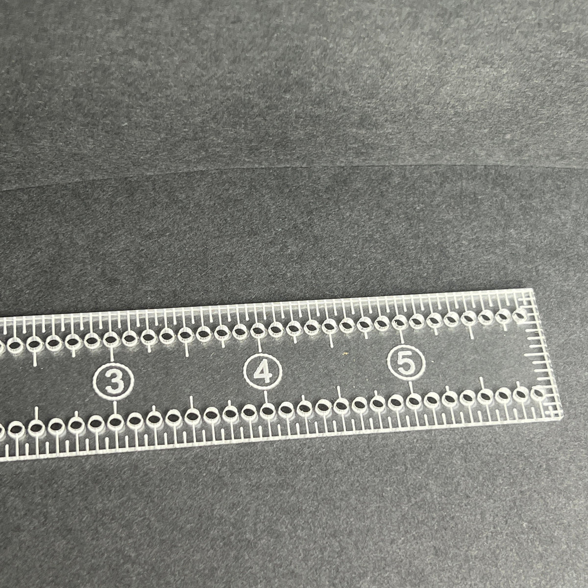 6-Inch Fabric Marking Ruler with 1/8” Holes – Sewing, Quilting, Craft Measuring Tool,