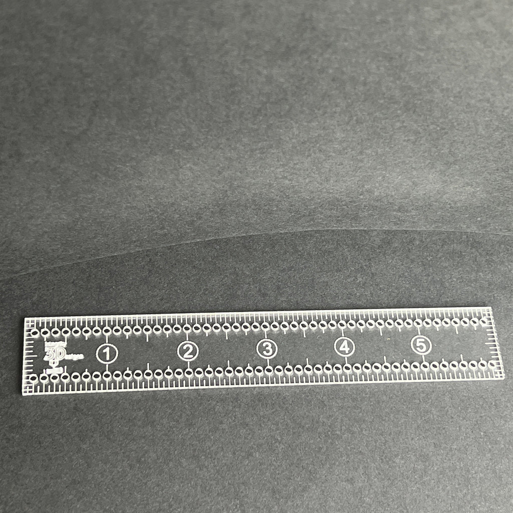 6-Inch Fabric Marking Ruler with 1/8” Holes – Sewing, Quilting, Craft Measuring Tool,