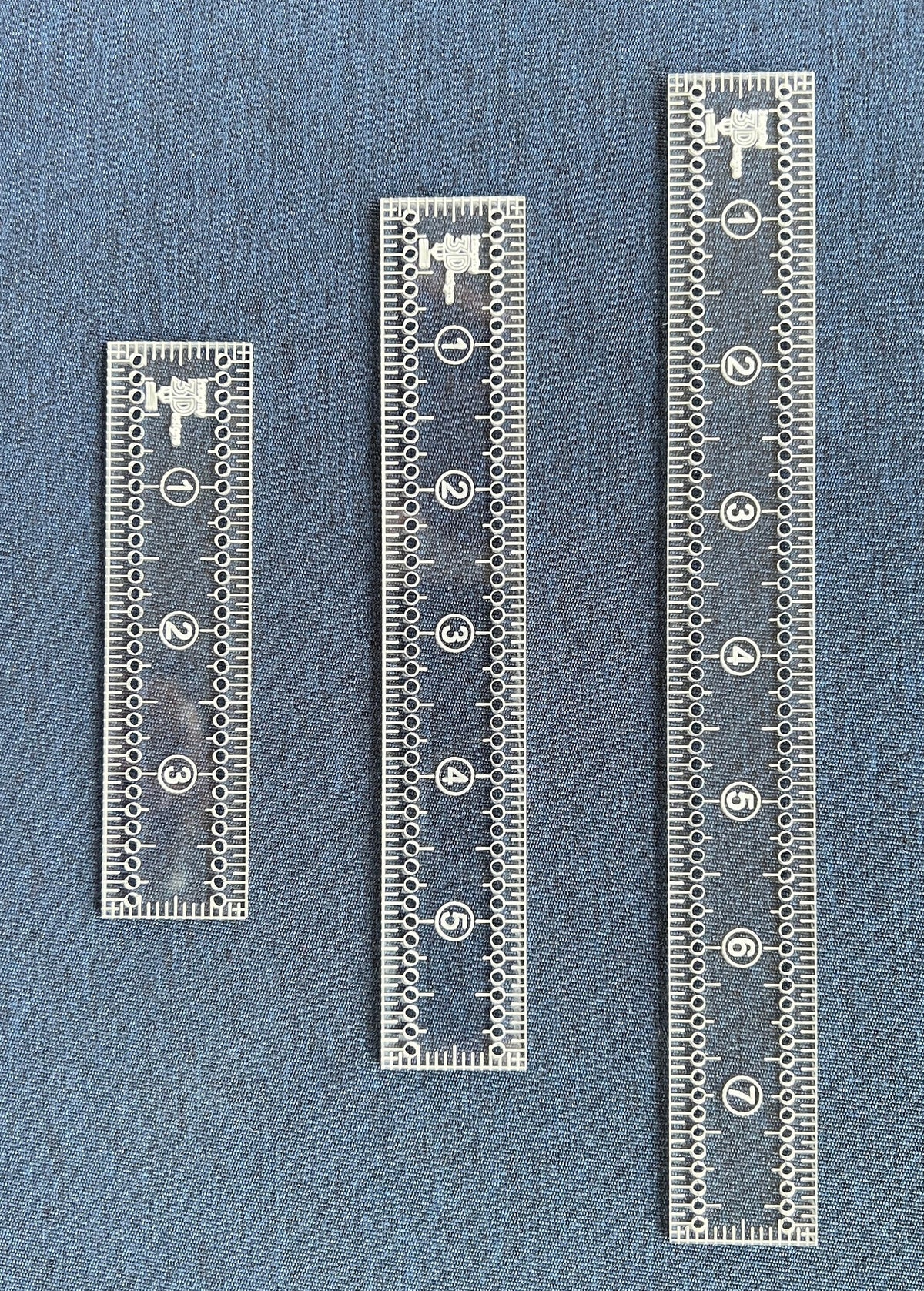 6-Inch Fabric Marking Ruler with 1/8” Holes – Sewing, Quilting, Craft Measuring Tool,