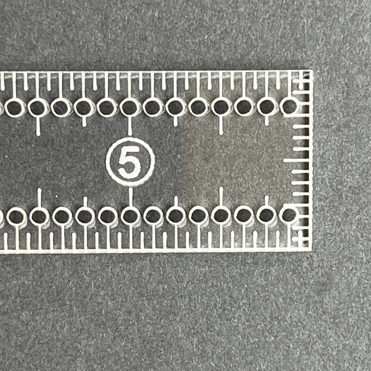 6-Inch Fabric Marking Ruler with 1/8” Holes – Sewing, Quilting, Craft Measuring Tool,