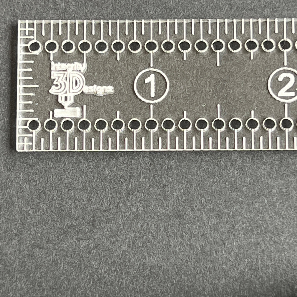 4-Inch Fabric Marking Ruler with 1/8” Holes – Sewing, Quilting, Craft Measuring Tool