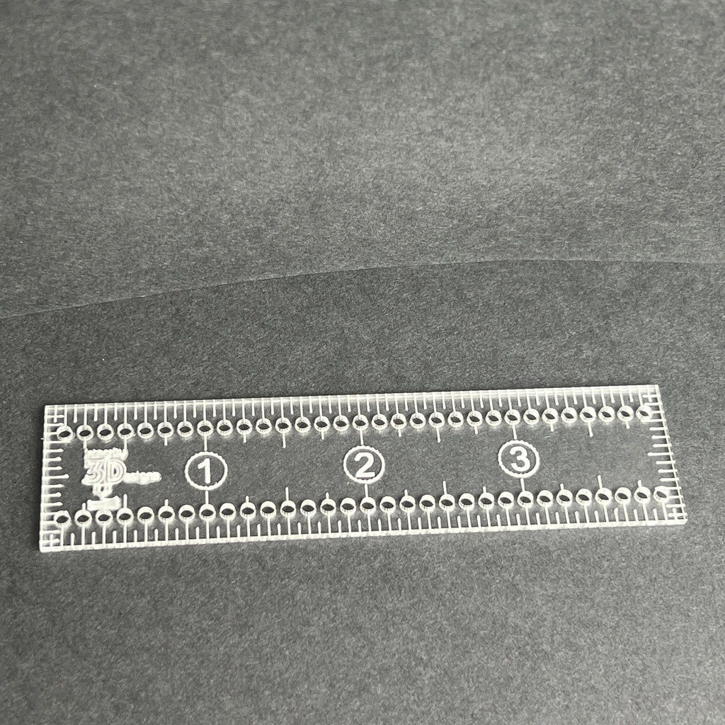 4-Inch Fabric Marking Ruler with 1/8” Holes – Sewing, Quilting, Craft Measuring Tool