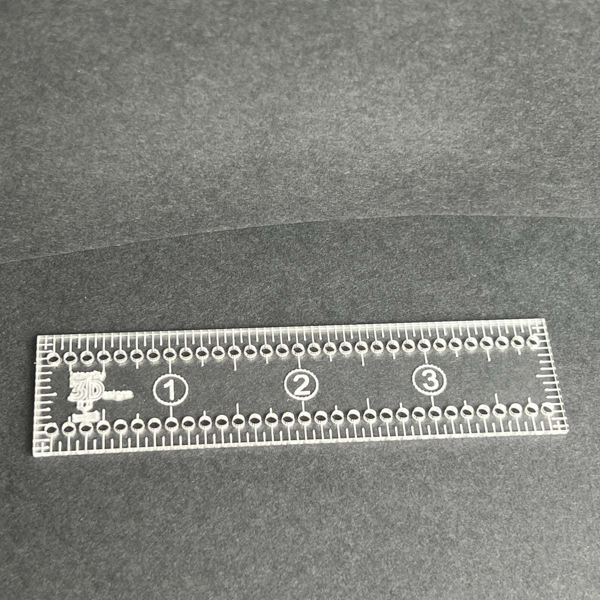 4-Inch Fabric Marking Ruler with 1/8” Holes – Sewing, Quilting, Craft Measuring Tool