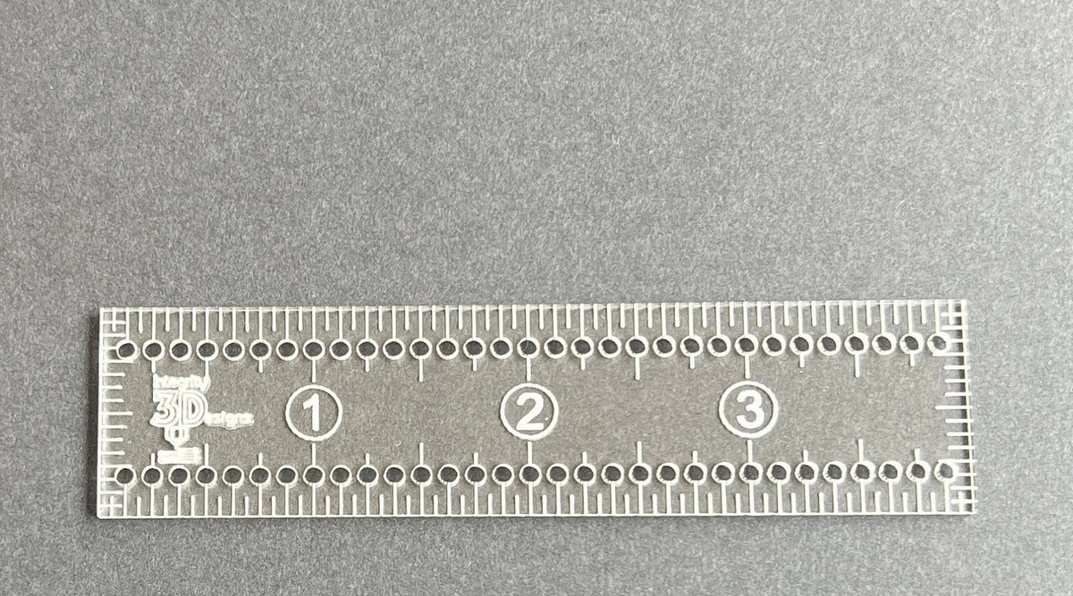 4-Inch Fabric Marking Ruler with 1/8” Holes – Sewing, Quilting, Craft Measuring Tool