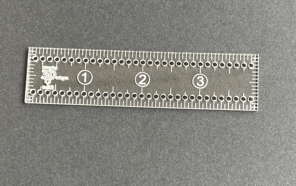 4-Inch Fabric Marking Ruler with 1/8” Holes – Sewing, Quilting, Craft Measuring Tool