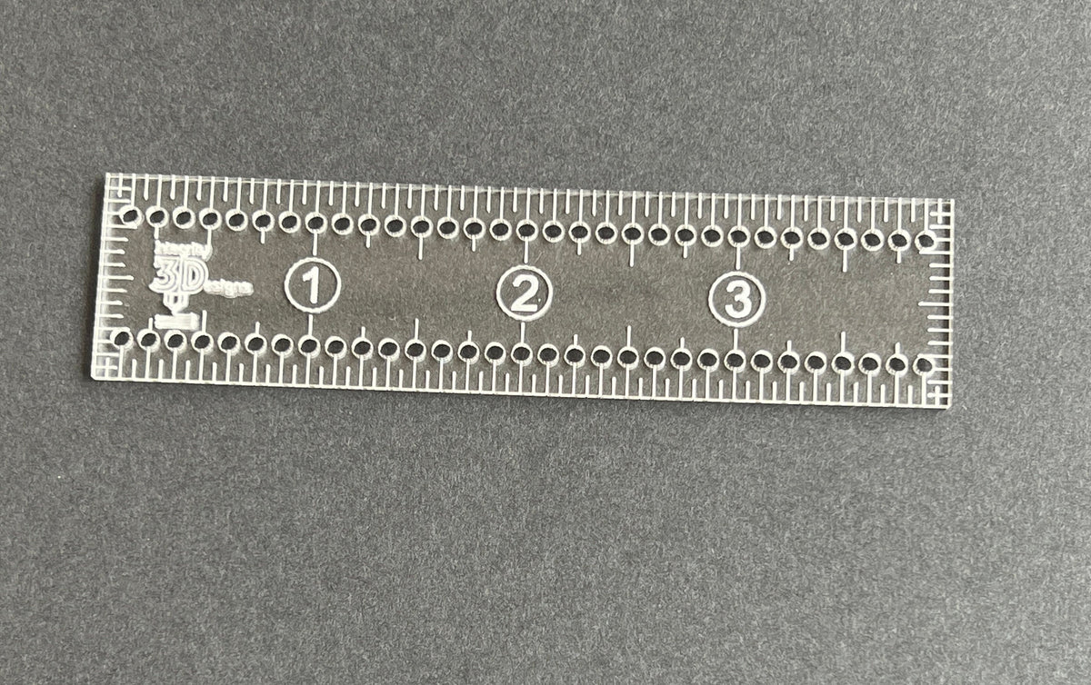 4-Inch Fabric Marking Ruler with 1/8” Holes – Sewing, Quilting, Craft Measuring Tool