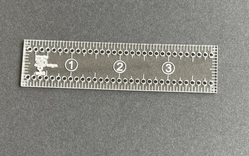 4-Inch Fabric Marking Ruler with 1/8” Holes – Sewing, Quilting, Craft Measuring Tool