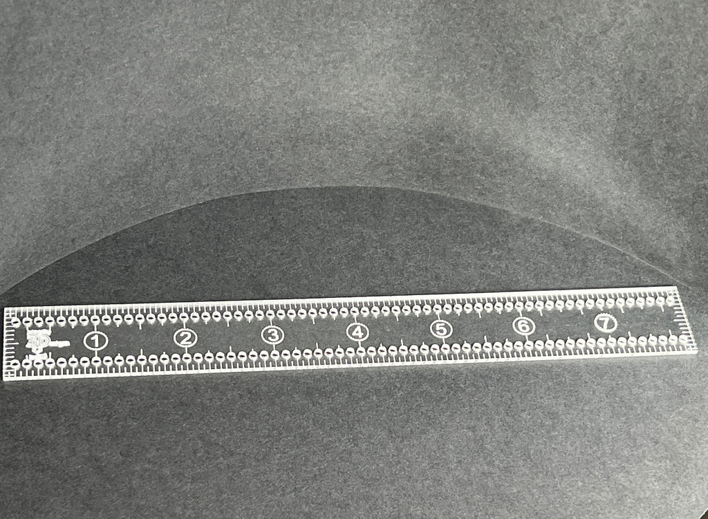 8-Inch Fabric Marking Ruler with 1/8” Holes – Sewing, Quilting, Craft Measuring Tool