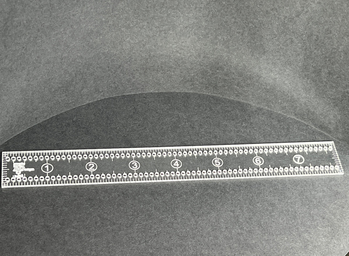 8-Inch Fabric Marking Ruler with 1/8” Holes – Sewing, Quilting, Craft Measuring Tool