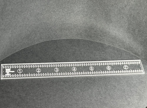 8-Inch Fabric Marking Ruler with 1/8” Holes – Sewing, Quilting, Craft Measuring Tool