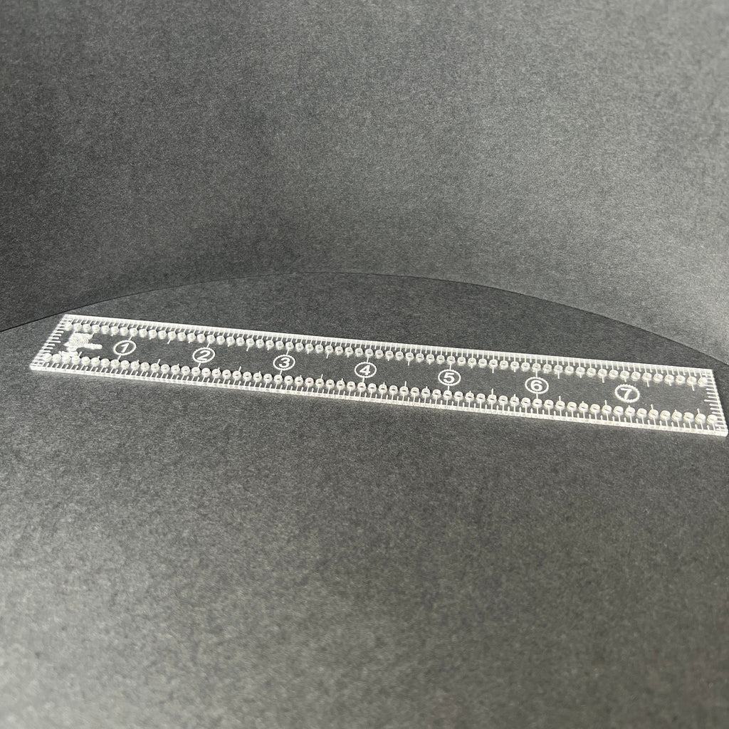 8-Inch Fabric Marking Ruler with 1/8” Holes – Sewing, Quilting, Craft Measuring Tool