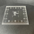 4" square ruler for quilting, sewing, patchwork, bag making, boxing corners.