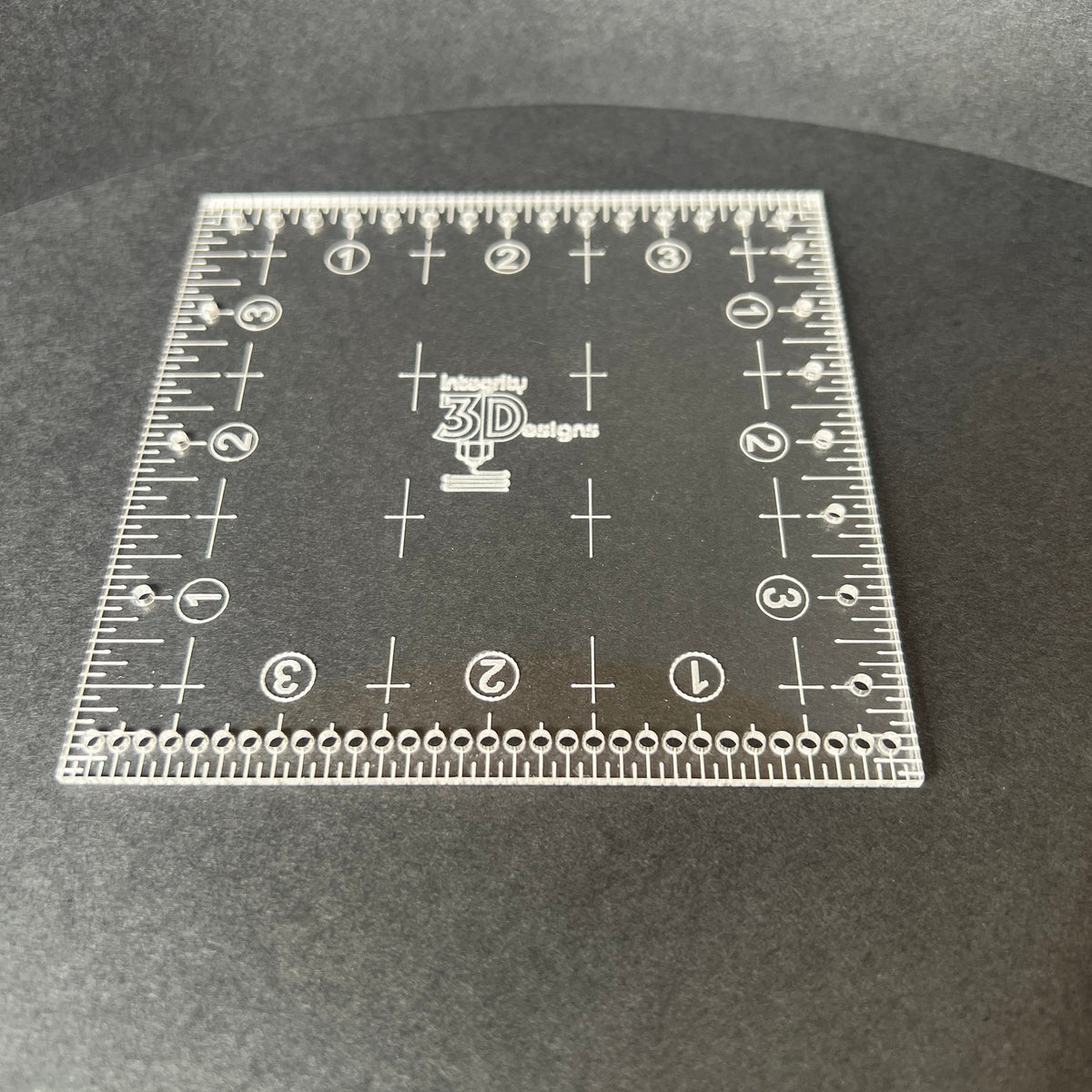 4" square ruler for quilting, sewing, patchwork, bag making, boxing corners.