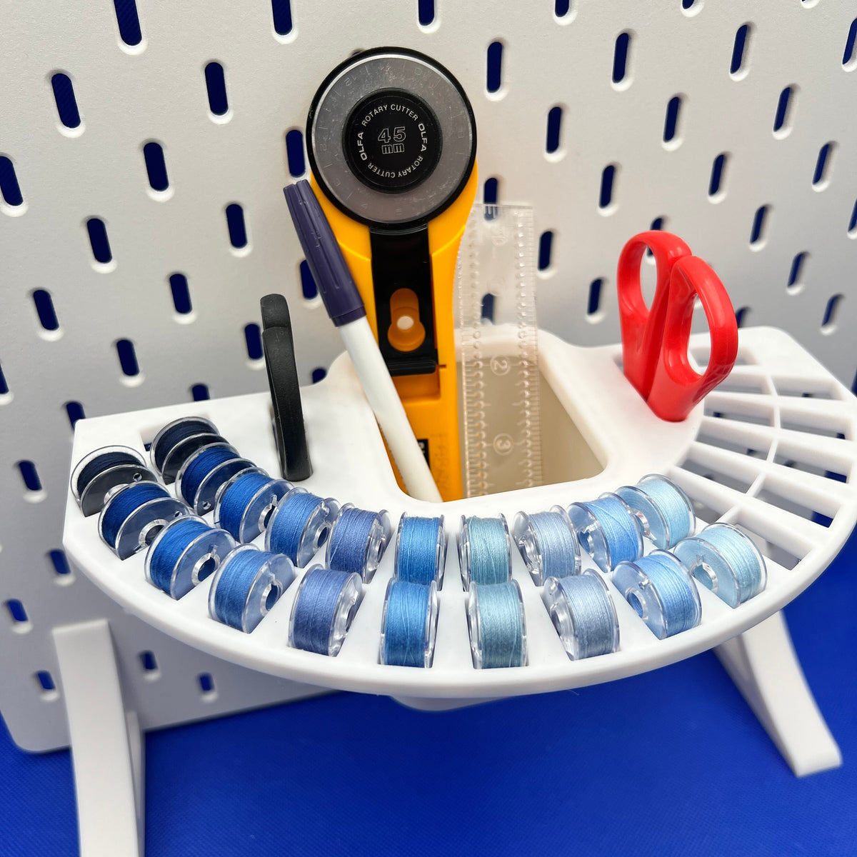IKEA SKADIS Compatible Open-Top Storage Container extensions, bobbin holder