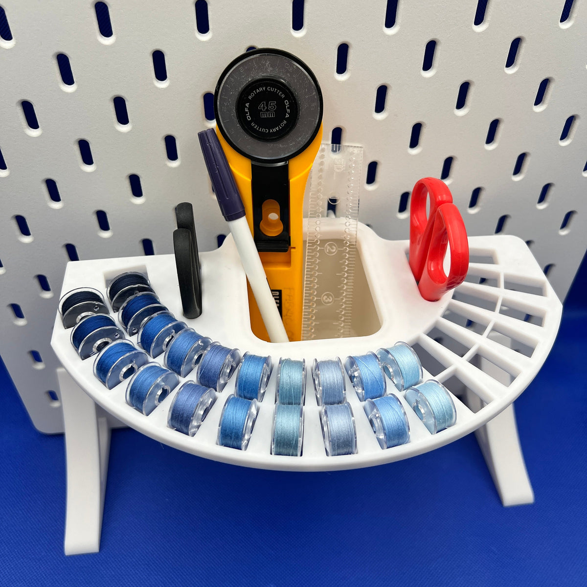 IKEA SKADIS Compatible Open-Top Storage Container extensions, bobbin holder